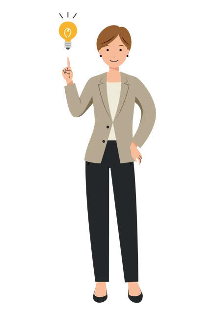 ビジネス イラスト（女性・全身）| 無料・商用利用可 | BUFSHC010-01-C | 無料素材ペペロ