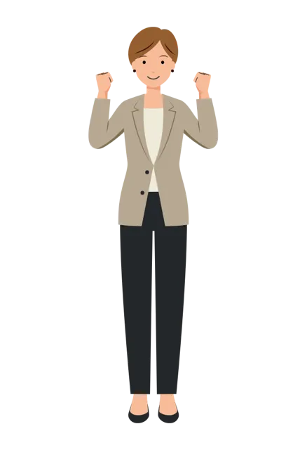 ビジネス イラスト（女性・全身）| 無料・商用利用可 | BUFSHC021-01-C | 無料素材ペペロ