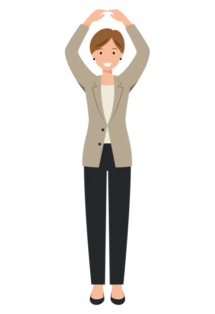 ビジネス イラスト（女性・全身）| 無料・商用利用可 | BUFSHC024-01-C | 無料素材ペペロ