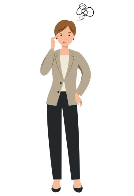 ビジネス イラスト（女性・全身）| 無料・商用利用可 | BUFSHC026-01-C | 無料素材ペペロ