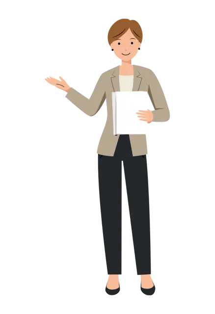 ビジネス イラスト（女性・全身）| 無料・商用利用可 | BUFSHC028-01-C | 無料素材ペペロ