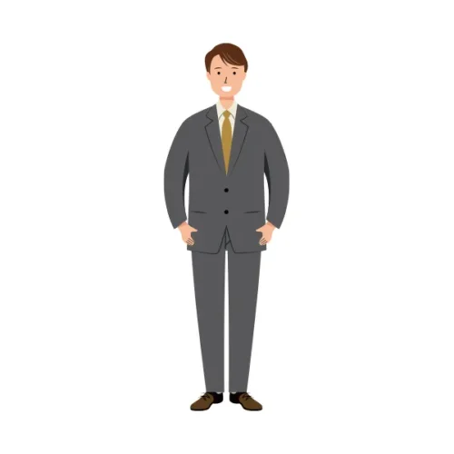 ビジネス イラスト（男性・全身）| 無料・商用利用可 | BUMC002-C | 無料素材ペペロ