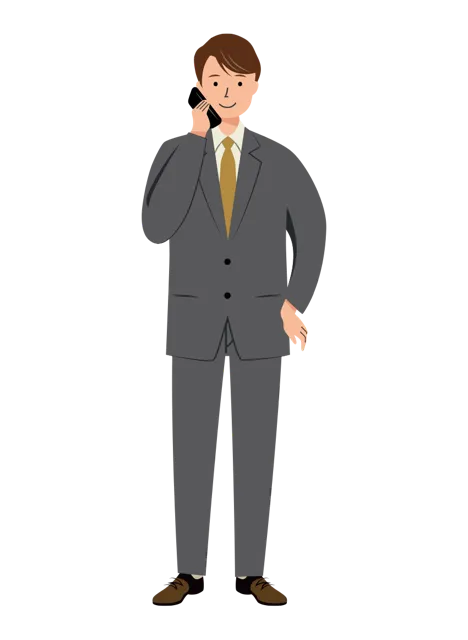 ビジネス イラスト（男性・全身）| 無料・商用利用可 | BUMC007-01-C | 無料素材ペペロ