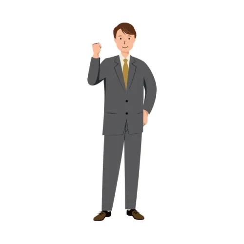 ビジネス イラスト（男性・全身）| 無料・商用利用可 | BUMC012-C | 無料素材ペペロ