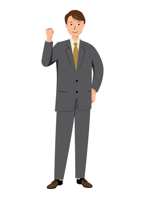 ビジネス イラスト（男性・全身）| 無料・商用利用可 | BUMC012-01-C | 無料素材ペペロ