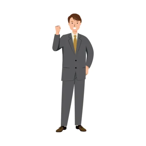 ビジネス イラスト（男性・全身）| 無料・商用利用可 | BUMC013-C | 無料素材ペペロ