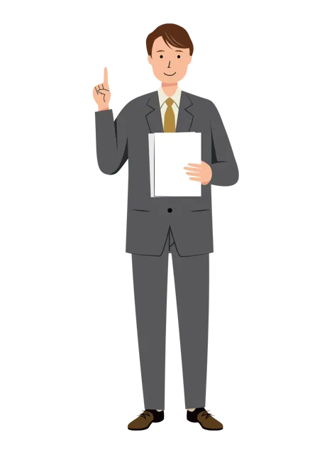 ビジネス イラスト（男性・全身）| 無料・商用利用可 | BUMC014-01-C | 無料素材ペペロ
