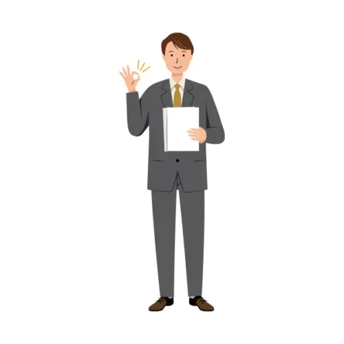 ビジネス イラスト（男性・全身）| 無料・商用利用可 | BUMC016-C | 無料素材ペペロ