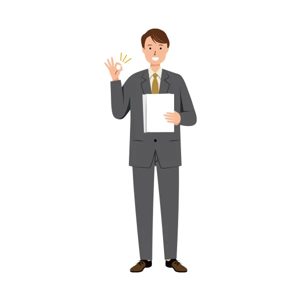 ビジネス イラスト（男性・全身）| 無料・商用利用可 | BUMC017-C | 無料素材ペペロ