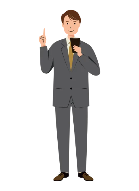 ビジネス イラスト（男性・全身）| 無料・商用利用可 | BUMC026-01-C | 無料素材ペペロ