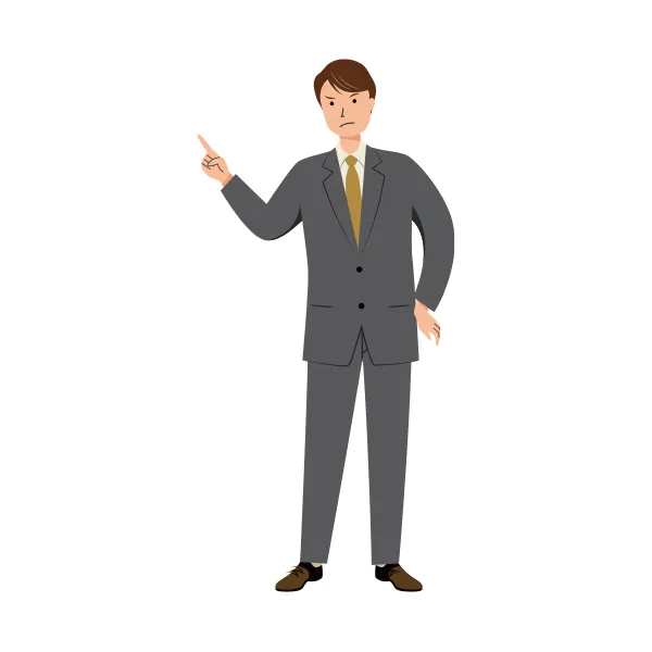 ビジネス イラスト（男性・全身）| 無料・商用利用可 | BUMC028-C | 無料素材ペペロ