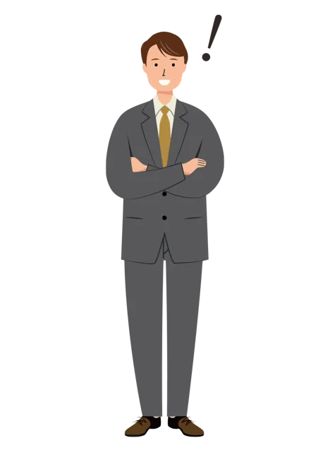 ビジネス イラスト（男性・全身）| 無料・商用利用可 | BUMC032-01-C | 無料素材ペペロ