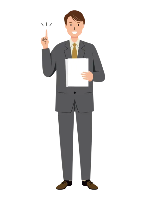 ビジネス イラスト（男性・全身）| 無料・商用利用可 | BUMC034-01-C | 無料素材ペペロ