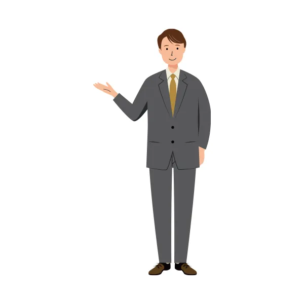 ビジネス イラスト（男性・全身）| 無料・商用利用可 | BUMC038-C | 無料素材ペペロ