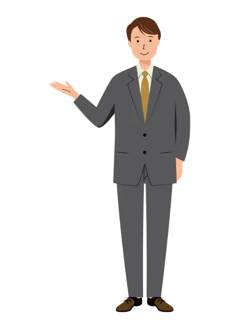 ビジネス イラスト（男性・全身）| 無料・商用利用可 | BUMC038-01-C | 無料素材ペペロ