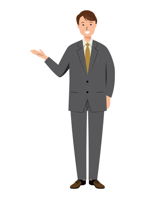 ビジネス イラスト（男性・全身）| 無料・商用利用可 | BUMC039-01-C | 無料素材ペペロ
