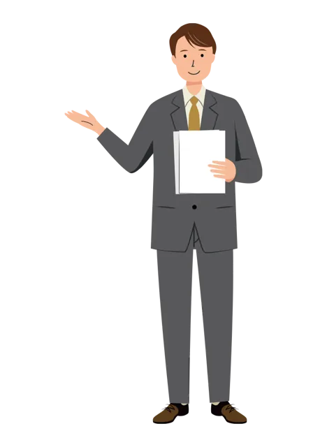 ビジネス イラスト（男性・全身）| 無料・商用利用可 | BUMC040-01-C | 無料素材ペペロ
