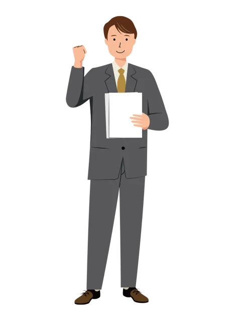 ビジネス イラスト（男性・全身）| 無料・商用利用可 | BUMC042-01-C | 無料素材ペペロ