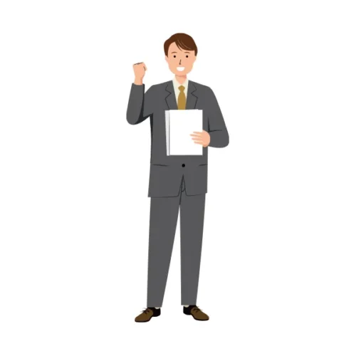 ビジネス イラスト（男性・全身）| 無料・商用利用可 | BUMC043-C | 無料素材ペペロ