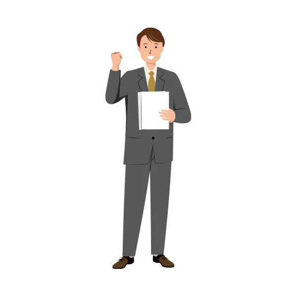 ビジネス イラスト（男性・全身）| 無料・商用利用可 | BUMC043-C | 無料素材ペペロ