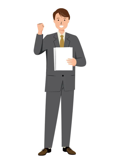 ビジネス イラスト（男性・全身）| 無料・商用利用可 | BUMC043-01-C | 無料素材ペペロ