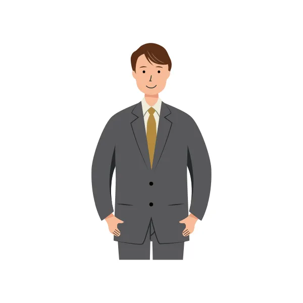 ビジネス イラスト（男性・上半身）| 無料・商用利用可 | BUMUBC001-C | 無料素材ペペロ