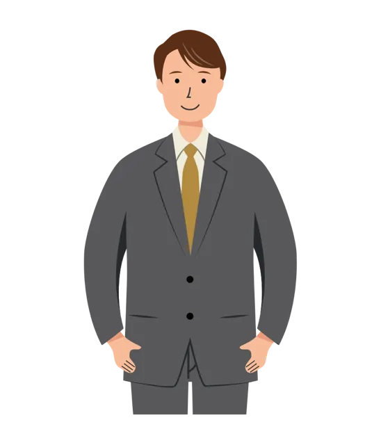 ビジネス イラスト（男性・上半身）| 無料・商用利用可 | BUMUBC001-01-C | 無料素材ペペロ