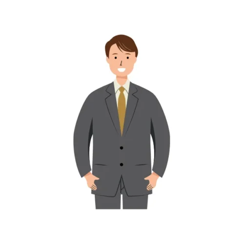 ビジネス イラスト（男性・上半身）| 無料・商用利用可 | BUMUBC002-C | 無料素材ペペロ