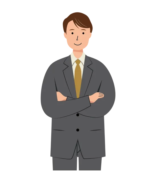 ビジネス イラスト（男性・上半身）| 無料・商用利用可 | BUMUBC003-01-C | 無料素材ペペロ