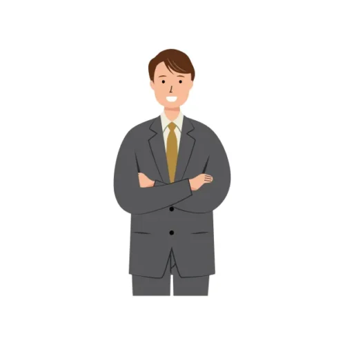 ビジネス イラスト（男性・上半身）| 無料・商用利用可 | BUMUBC004-C | 無料素材ペペロ