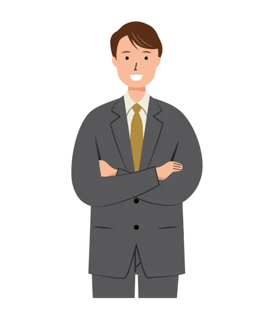 ビジネス イラスト（男性・上半身）| 無料・商用利用可 | BUMUBC004-01-C | 無料素材ペペロ