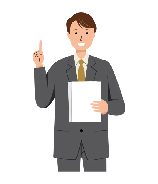 ビジネス イラスト（男性・上半身）| 無料・商用利用可 | BUMUBC015-01-C | 無料素材ペペロ