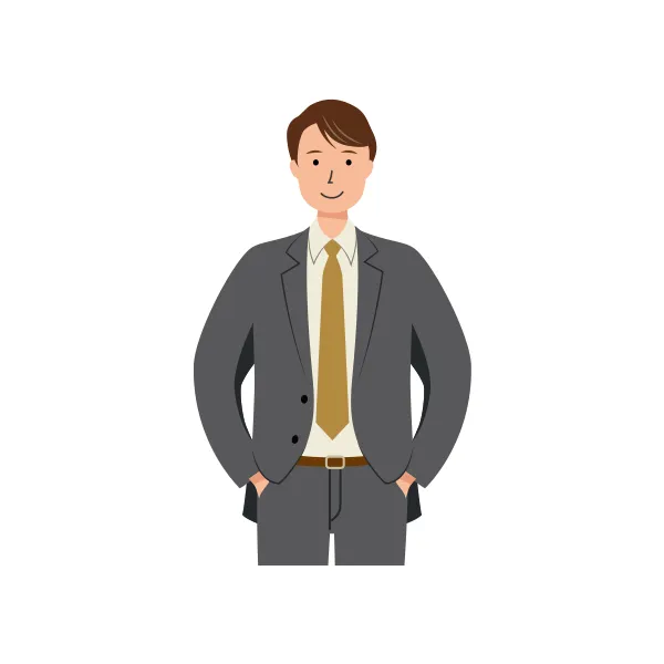 ビジネス イラスト（男性・上半身）| 無料・商用利用可 | BUMUBC022-C | 無料素材ペペロ
