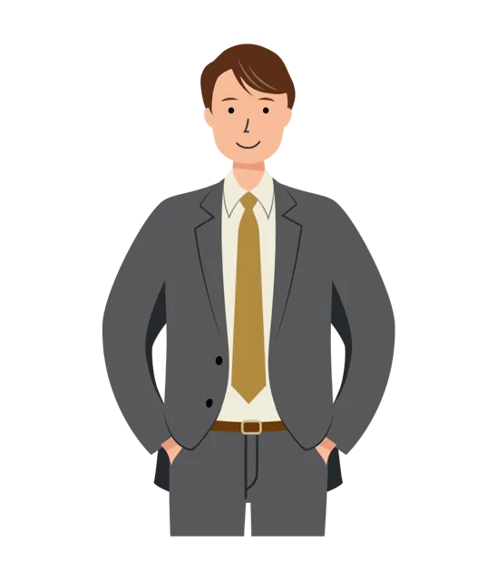 ビジネス イラスト（男性・上半身）| 無料・商用利用可 | BUMUBC022-01-C | 無料素材ペペロ