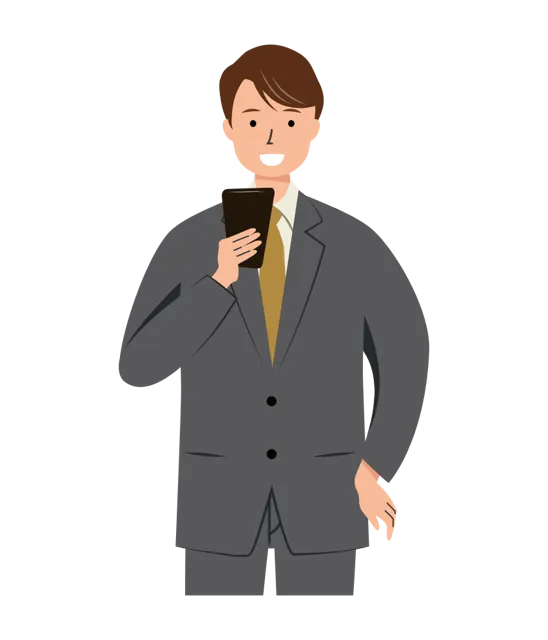 ビジネス イラスト（男性・上半身）| 無料・商用利用可 | BUMUBC025-01-C | 無料素材ペペロ