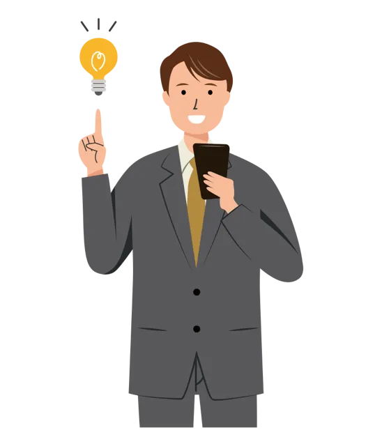 ビジネス イラスト（男性・上半身）| 無料・商用利用可 | BUMUBC031-01-C | 無料素材ペペロ