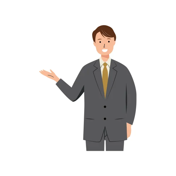 ビジネス イラスト（男性・上半身）| 無料・商用利用可 | BUMUBC039-C | 無料素材ペペロ