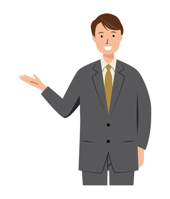 ビジネス イラスト（男性・上半身）| 無料・商用利用可 | BUMUBC039-01-C | 無料素材ペペロ