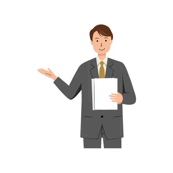 ビジネス イラスト（男性・上半身）| 無料・商用利用可 | BUMUBC040-C | 無料素材ペペロ