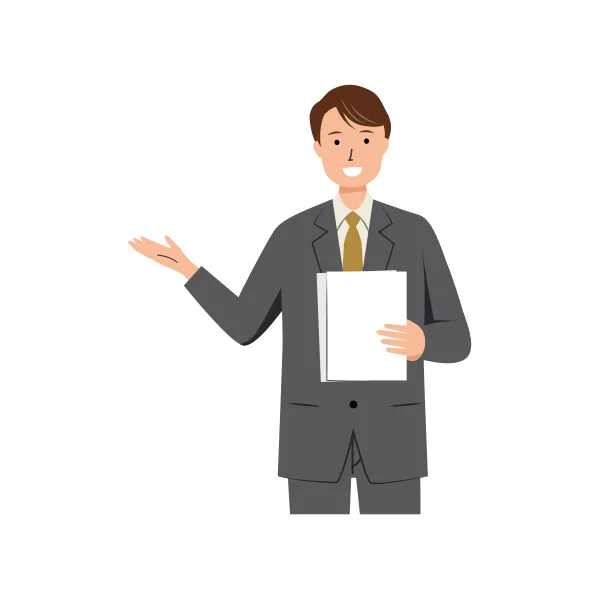 ビジネス イラスト（男性・上半身）| 無料・商用利用可 | BUMUBC041-C | 無料素材ペペロ