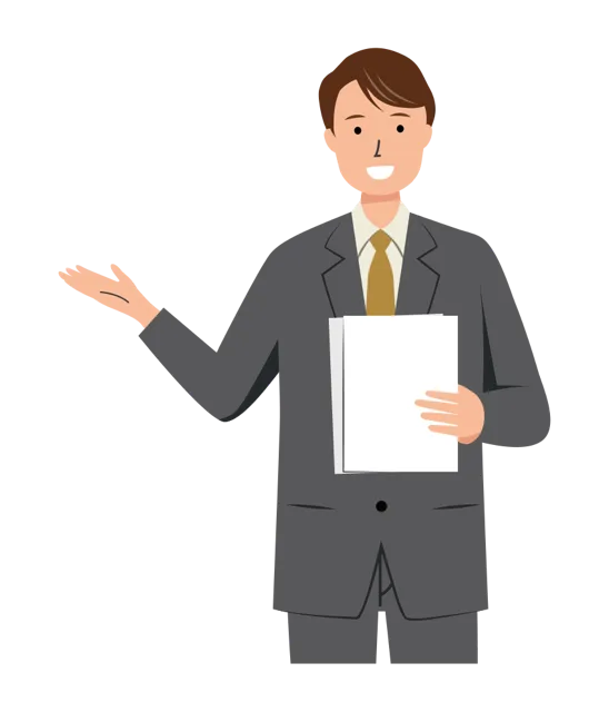 ビジネス イラスト（男性・上半身）| 無料・商用利用可 | BUMUBC041-01-C | 無料素材ペペロ