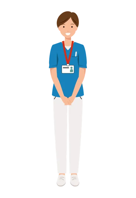看護師 イラスト（女性・全身）| 無料・商用利用可 | NURFC002-01-C | 無料素材ペペロ