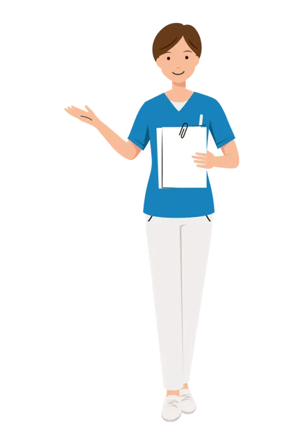 看護師 イラスト（女性・全身）| 無料・商用利用可 | NURFC011-01-C | 無料素材ペペロ