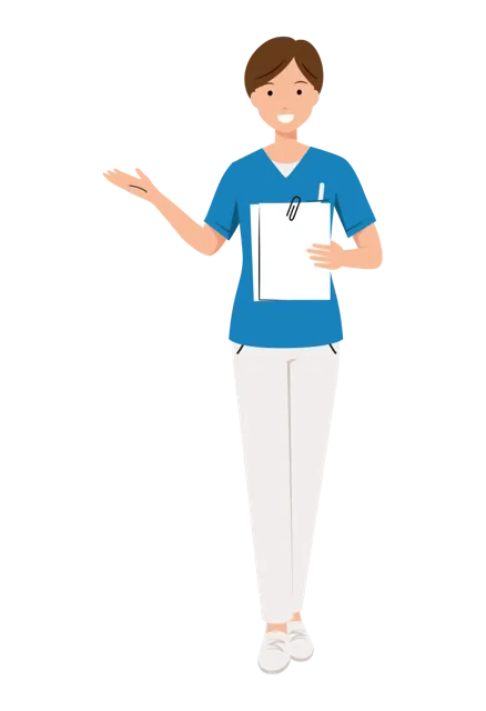 看護師 イラスト（女性・全身）| 無料・商用利用可 | NURFC012-01-C | 無料素材ペペロ