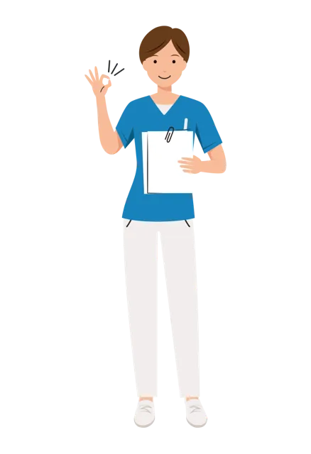看護師 イラスト（女性・全身）| 無料・商用利用可 | NURFC023-01-C | 無料素材ペペロ