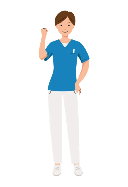 看護師 イラスト（女性・全身）| 無料・商用利用可 | NURFC025-01-C | 無料素材ペペロ