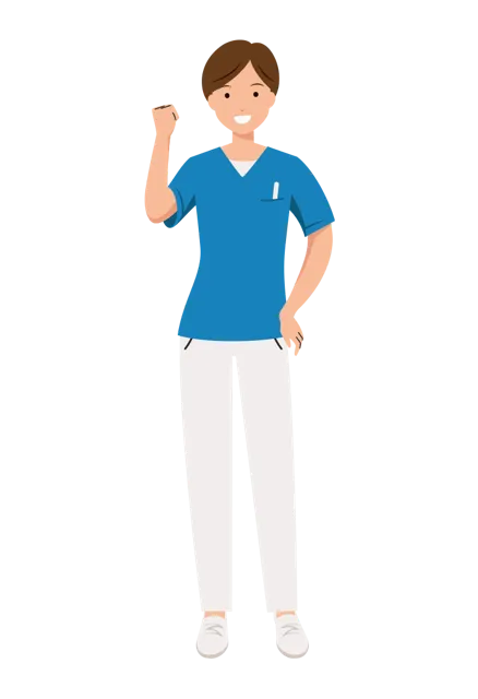 看護師 イラスト（女性・全身）| 無料・商用利用可 | NURFC026-01-C | 無料素材ペペロ