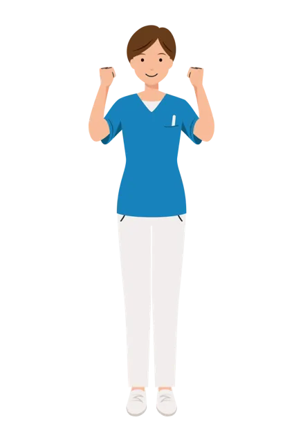 看護師 イラスト（女性・全身）| 無料・商用利用可 | NURFC027-01-C | 無料素材ペペロ