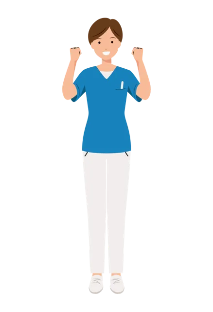 看護師 イラスト（女性・全身）| 無料・商用利用可 | NURFC028-01-C | 無料素材ペペロ