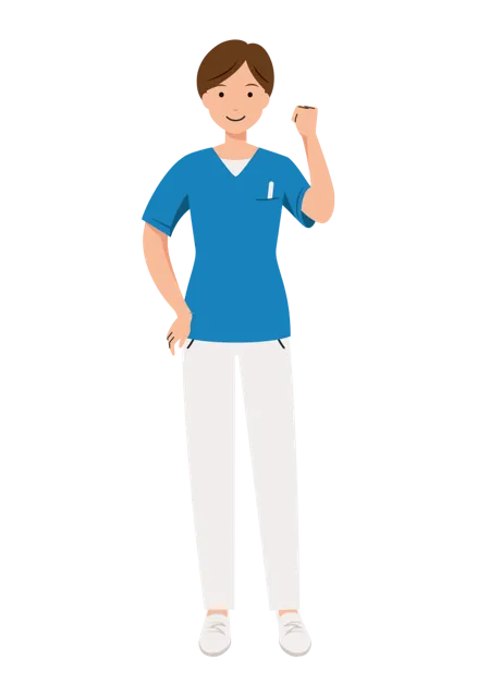 看護師 イラスト（女性・全身）| 無料・商用利用可 | NURFC029-01-C | 無料素材ペペロ